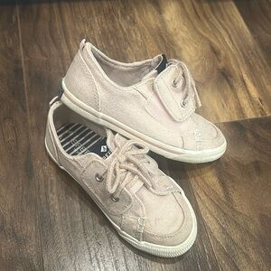Toddler Sperry Pink Sparkly Sneakers